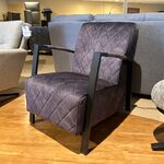 Fauteuil, zwart onderstel, antraciet